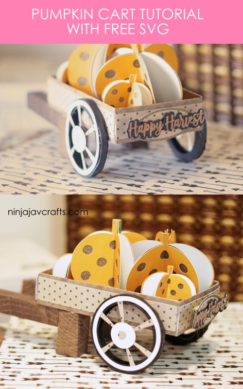 Free fall svg - pumpkin cart tutorial by cricut maker crafts