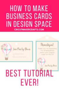 DIY Business Cards in Design Space (So Cute) - Jav Sid