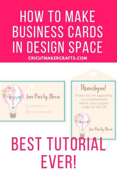 DIY Business Cards in Design Space (So Cute) - Jav Sid