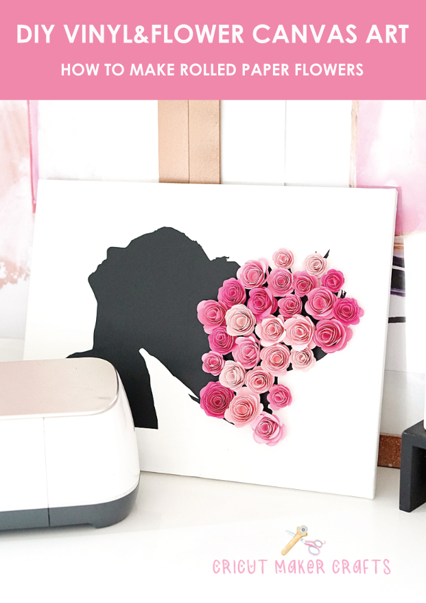 Download How To Make Rolled Paper Flowers And Vinyl Decal Canvas Art