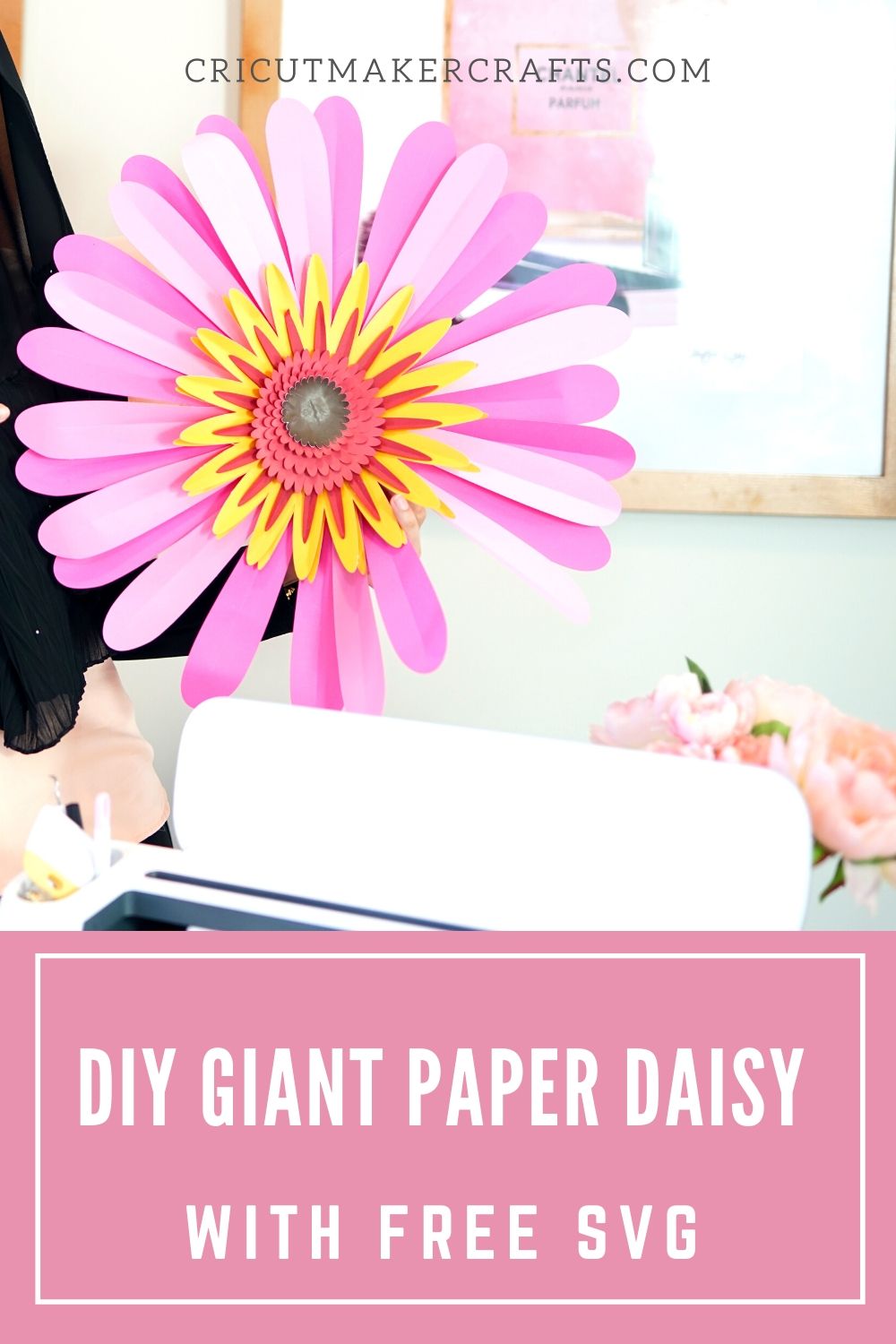 Easy DIY Daisy / Gerbera Paper Flower Template SVG and PDF to cut