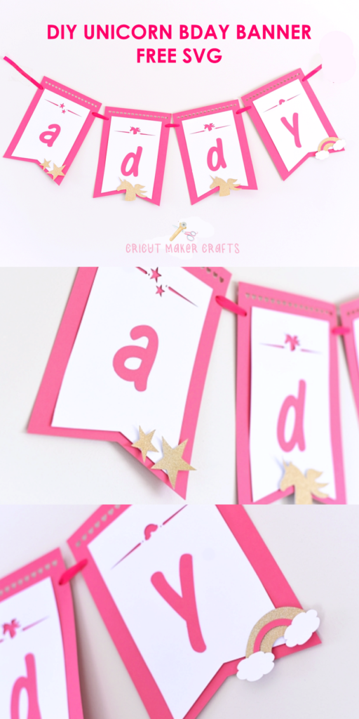 Download How To Make A Unicorn Birthday Banner Free Svg Cut N Make Crafts