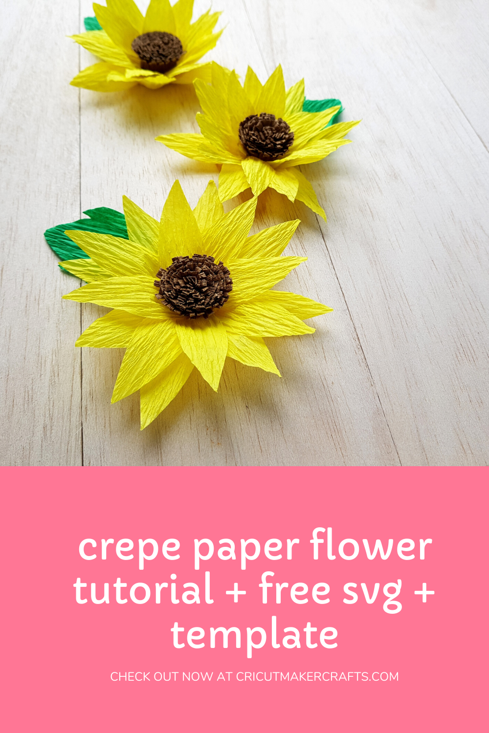 crepe paper sunflower