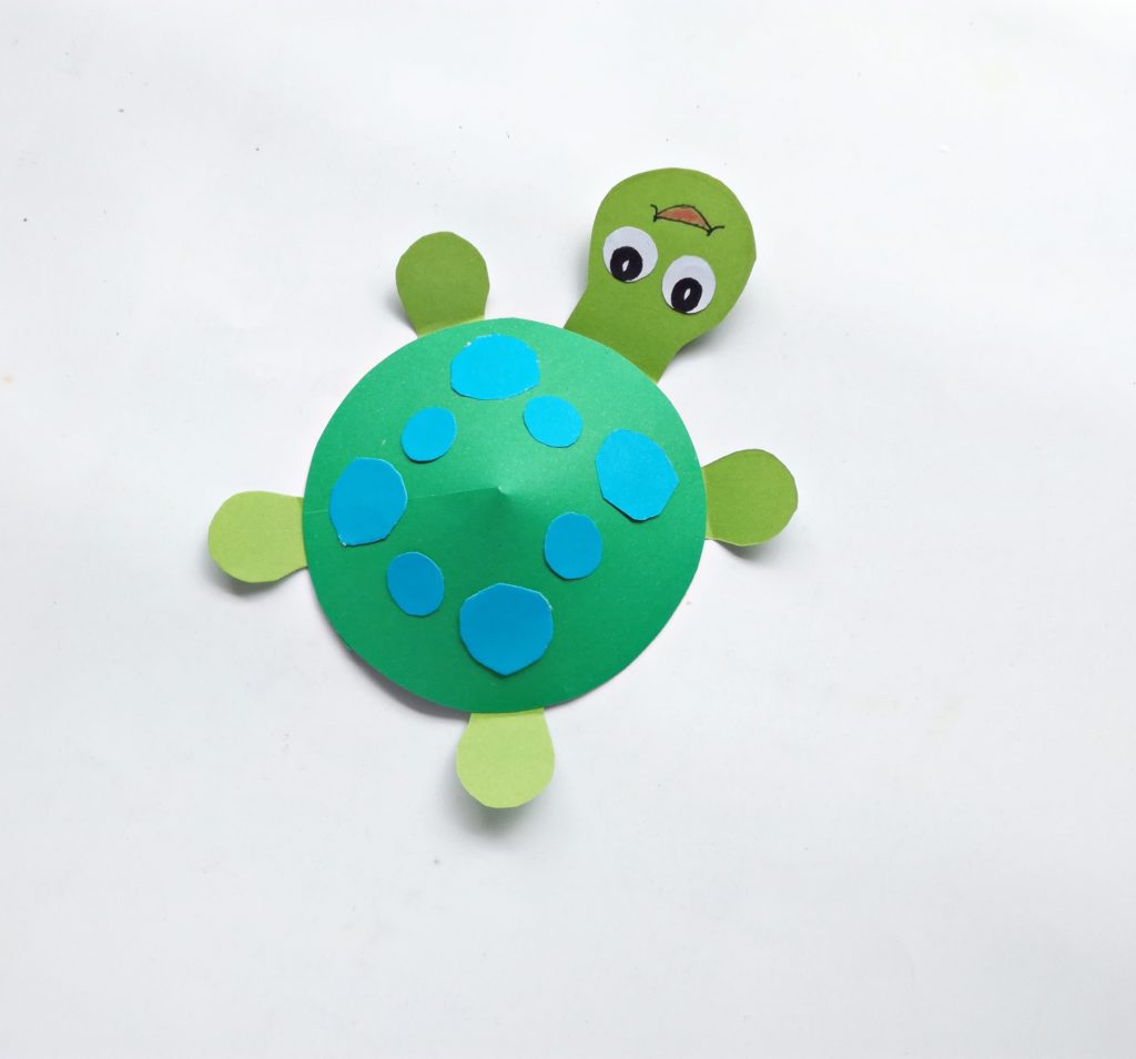 Download Super Cute Turtle Paper Craft For Kids Free Svg Pdf PSD Mockup Templates