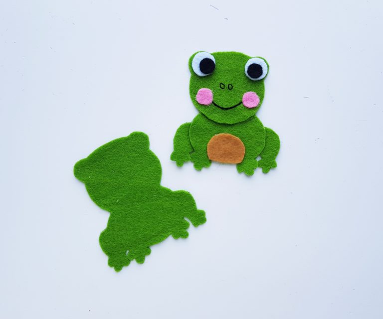 Cute Felt Frog Craft [Template+SVG Free] - Jav Sid