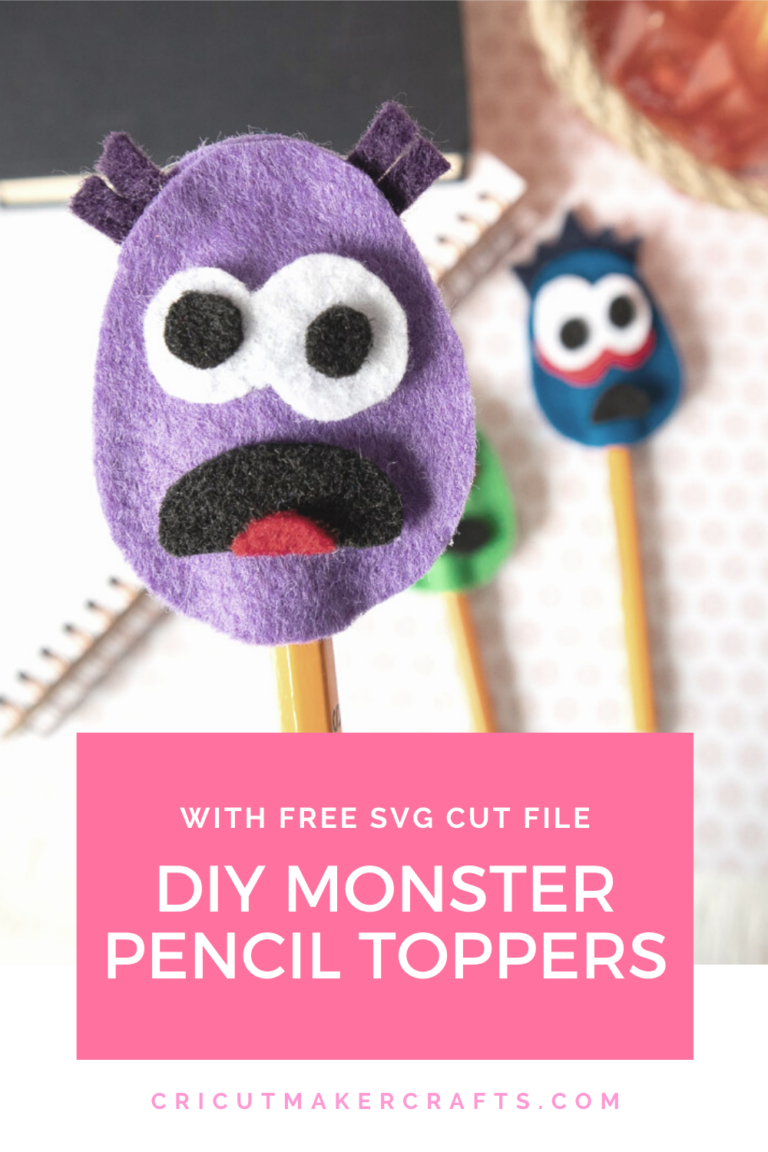 FREE Monster Pencil Topper Template + SVG - Jav Sid