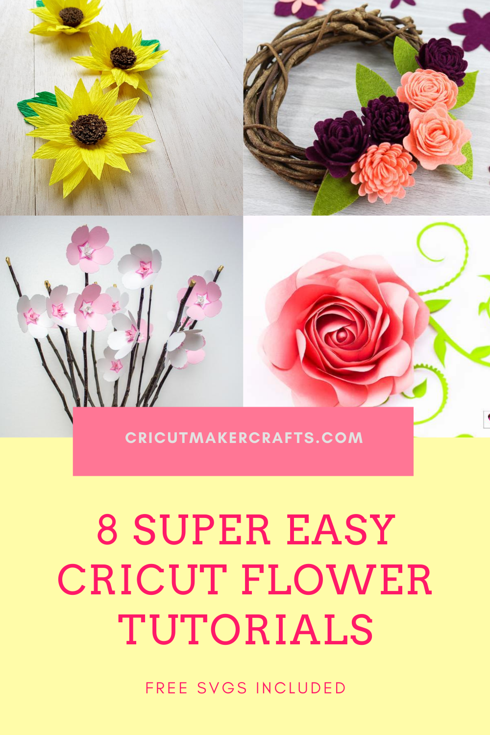 Download Cricut Flower Tutorials So Easy Cut N Make Crafts PSD Mockup Templates