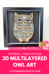 DIY 3D Owl Mandala + 3D Layered SVG [FREE]