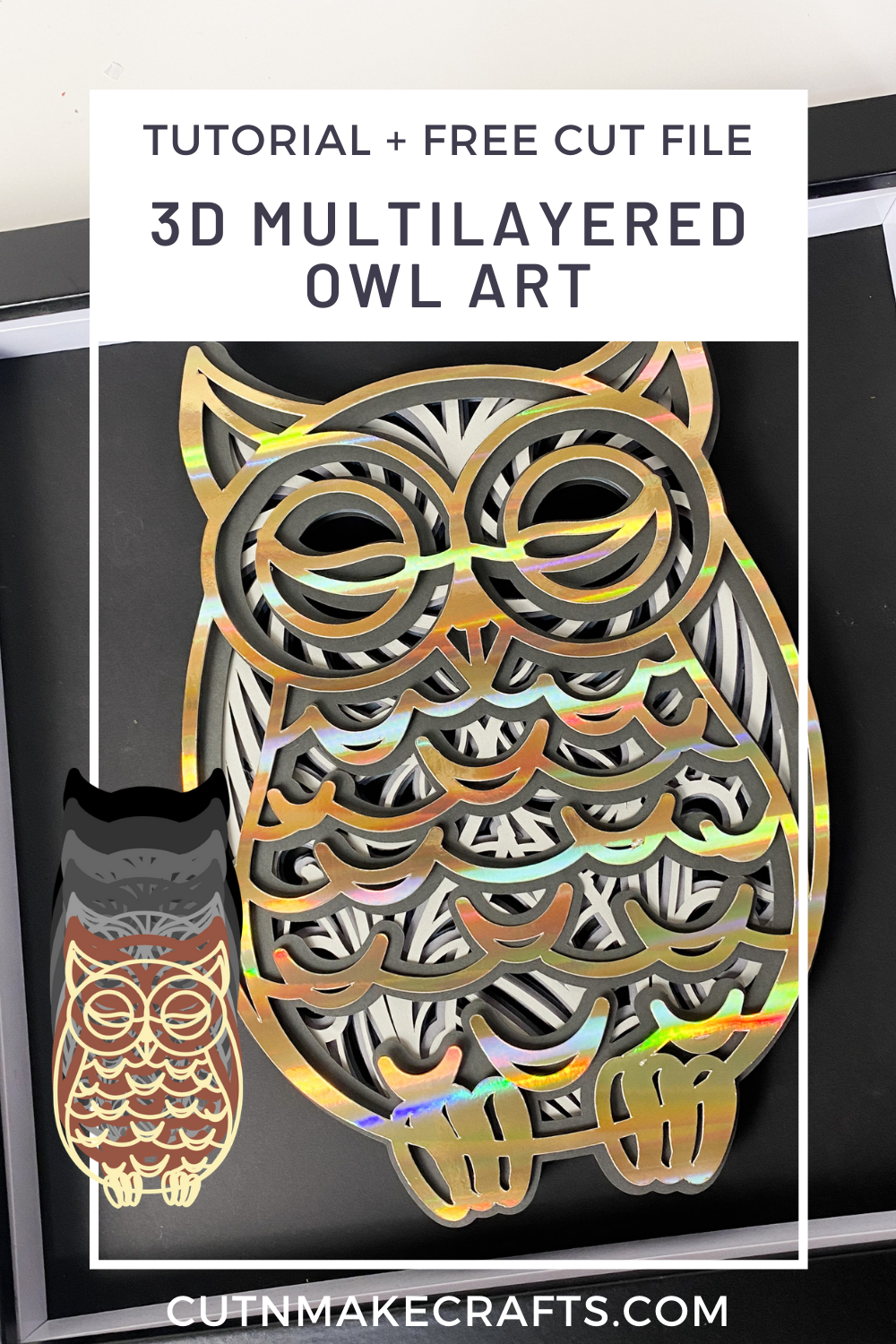 Download Diy 3d Owl Mandala 3d Layered Svg Free Cut N Make Crafts SVG, PNG, EPS, DXF File