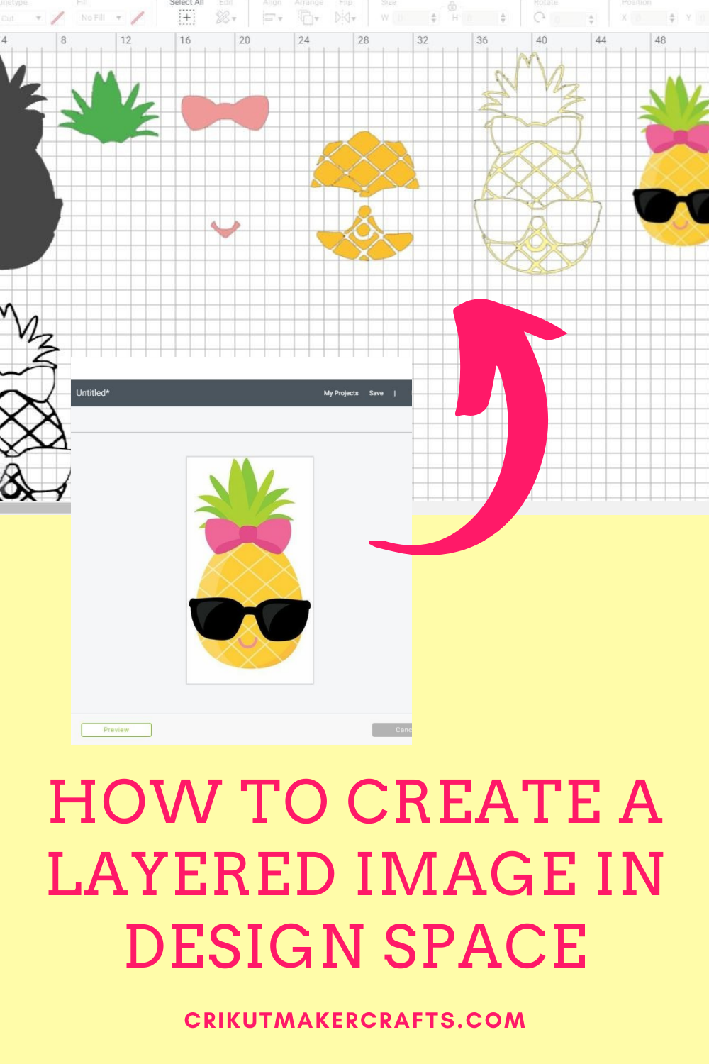 How To Create A Layered Image On Cricut Cut N Make Crafts