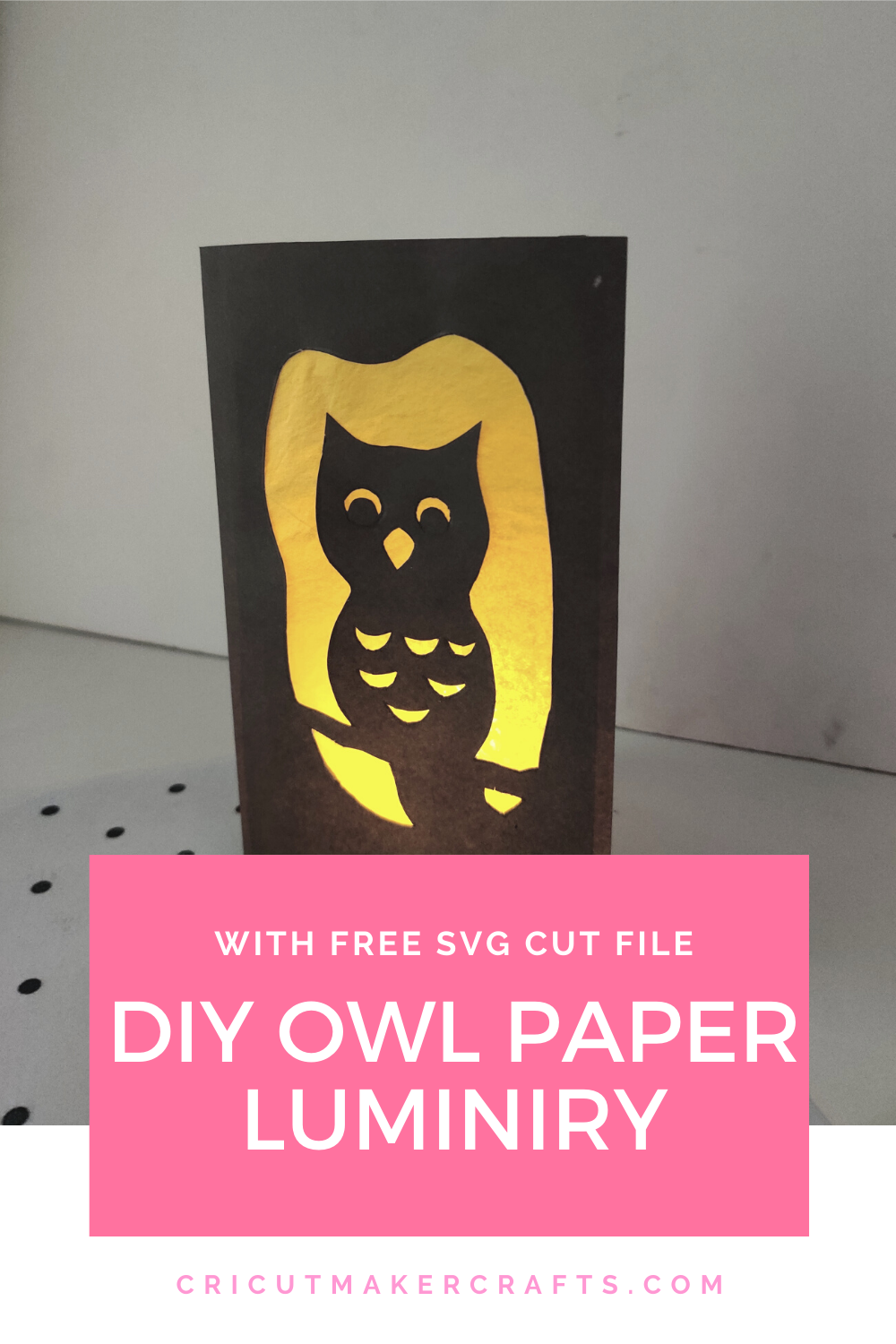 Download Owl Luminary Tutorial + FREE SVG