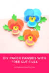 EASY and Free Paper Pansy Template + SVG