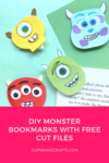 FREE Monster Bookmark Template&SVG