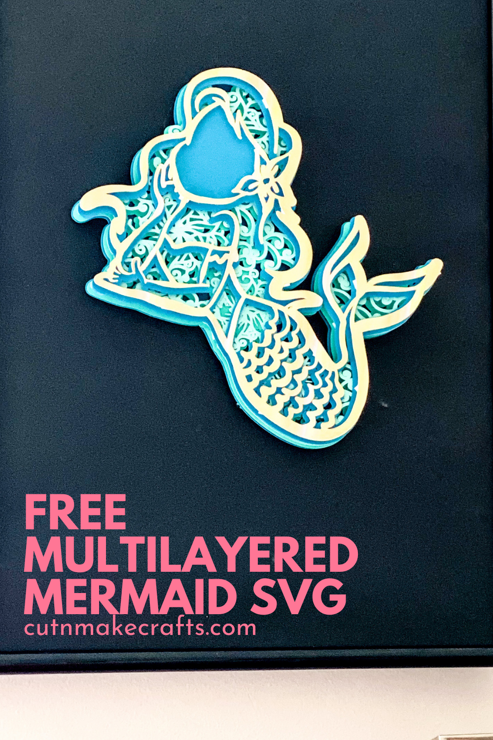 Download Free Mandala Mermaid Svg Layered Svg Cut N Make Crafts SVG, PNG, EPS, DXF File