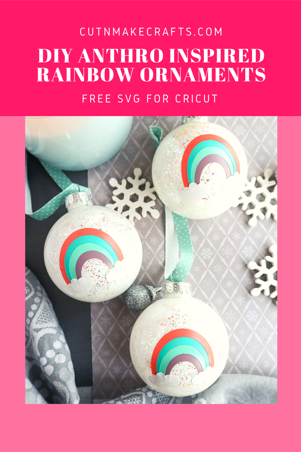 Download Diy Anthro Inspired Rainbow Ornaments Cricut Joy Cut N Make Crafts