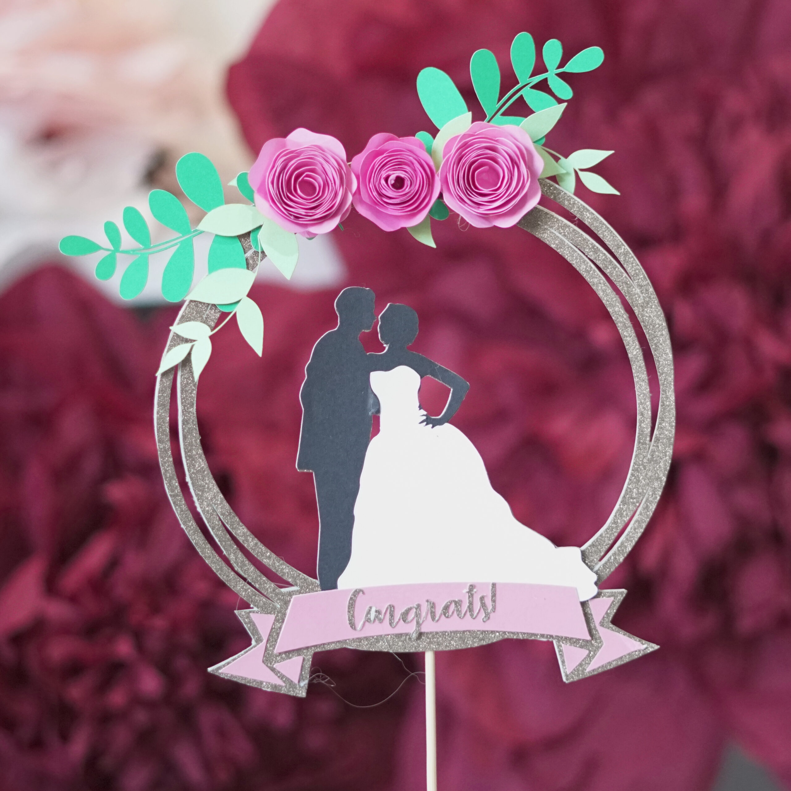cake topper svg cut file designing