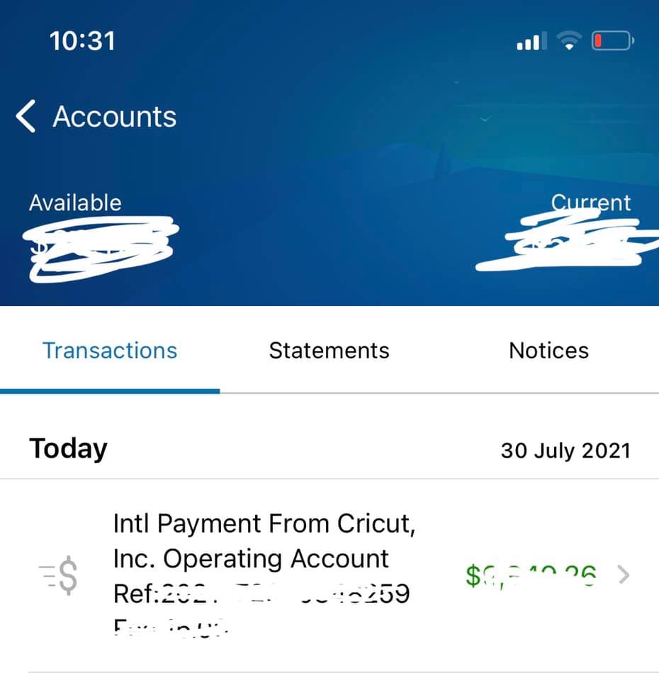 cricut payment