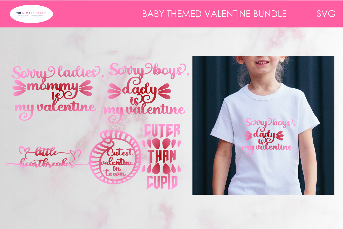 BABY VALENTINE SVG BUNDLE
