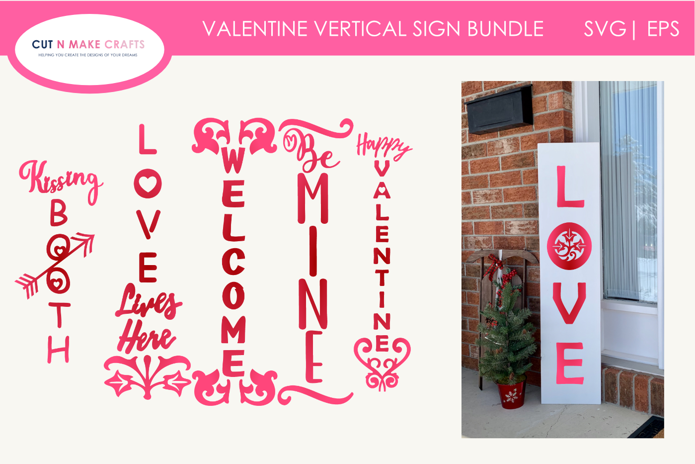 VALENTINE SIGN SVG BUNDLE